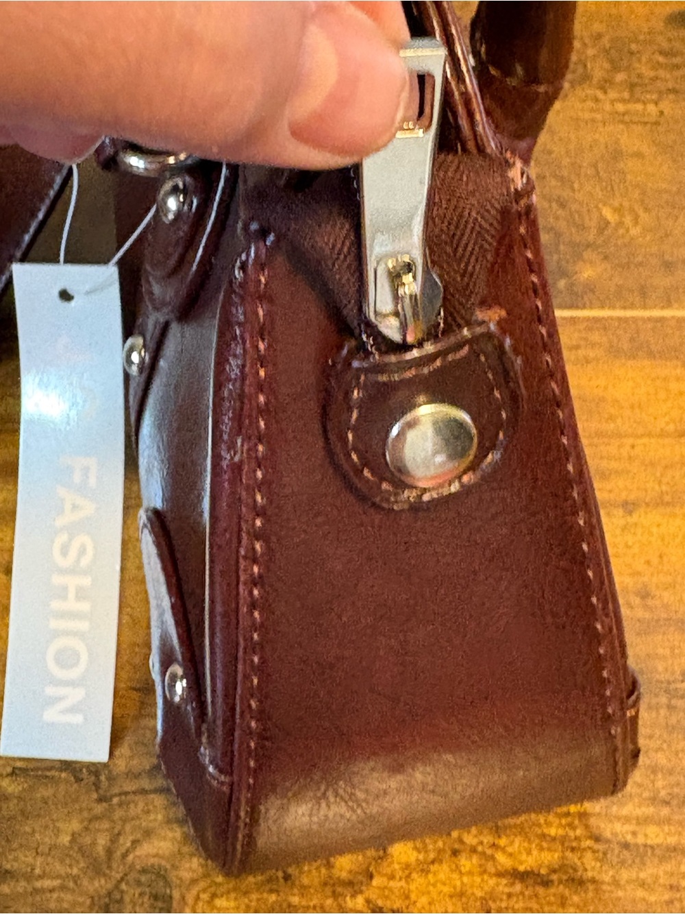 Chocolate Brown Shoulder Bag JC Fashion Y2K NWT - Picture 10 of 14